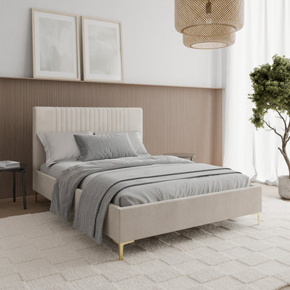 Bed  Liam DF-200UB_DB - Light Beige