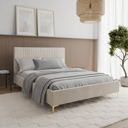 Bed  Liam DF-200UB_K - Light Beige