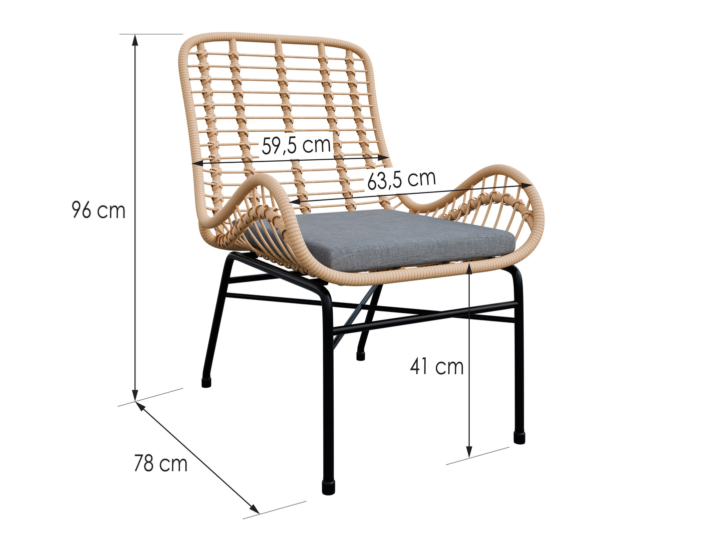 MANOLI garden furniture - Beige/Grey