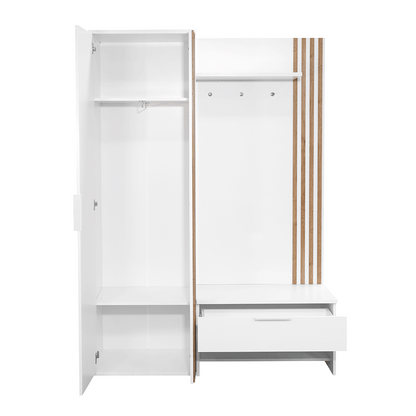 Hallway Unit MILO White with Lamella