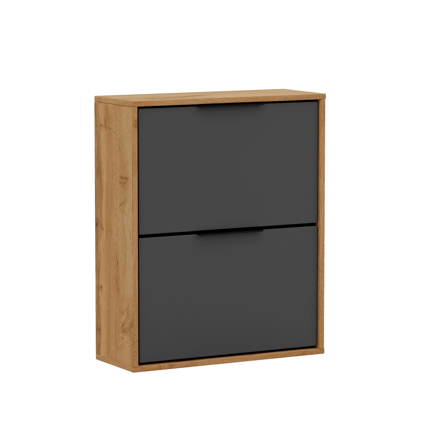 Hallway Shoe Cabinet MILO S2 Oak Wotan / Black