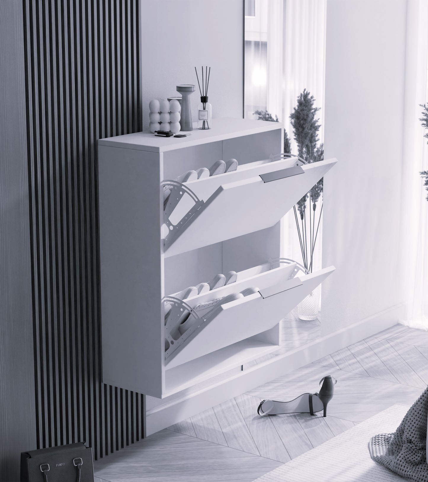 Hallway Shoe Cabinet MILO S2 Oak Artisan