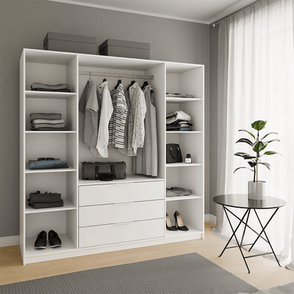 Wardrobe BALI D4 Oak Wellington + Mirror