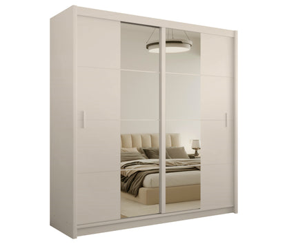 PORTO 2 203cm Sliding Door Wardrobe Sand Beige