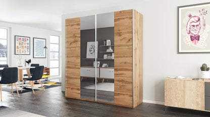 PRAGA 200 Wardrobe Oak WOTAN/Mirror
