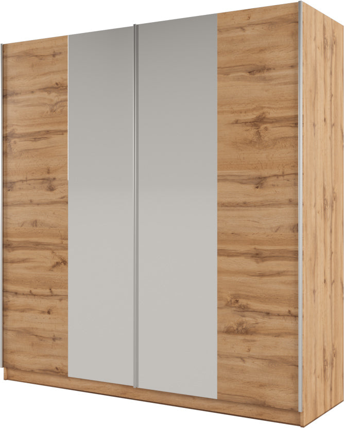 PRAGA 200 Wardrobe Oak WOTAN/Mirror
