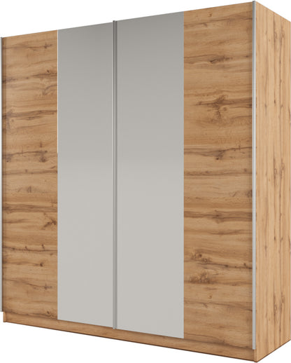 PRAGA 200 Wardrobe Oak WOTAN/Mirror