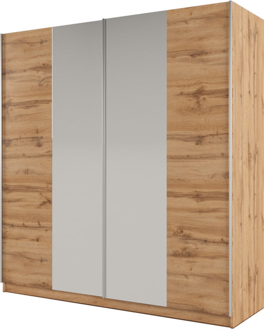 PRAGA 200 Wardrobe Oak WOTAN/Mirror