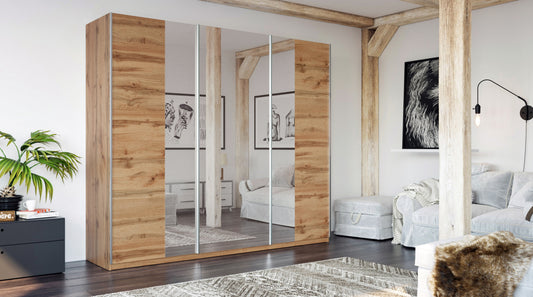 PRAGA 250 Wardrobe Oak WOTAN/Mirror