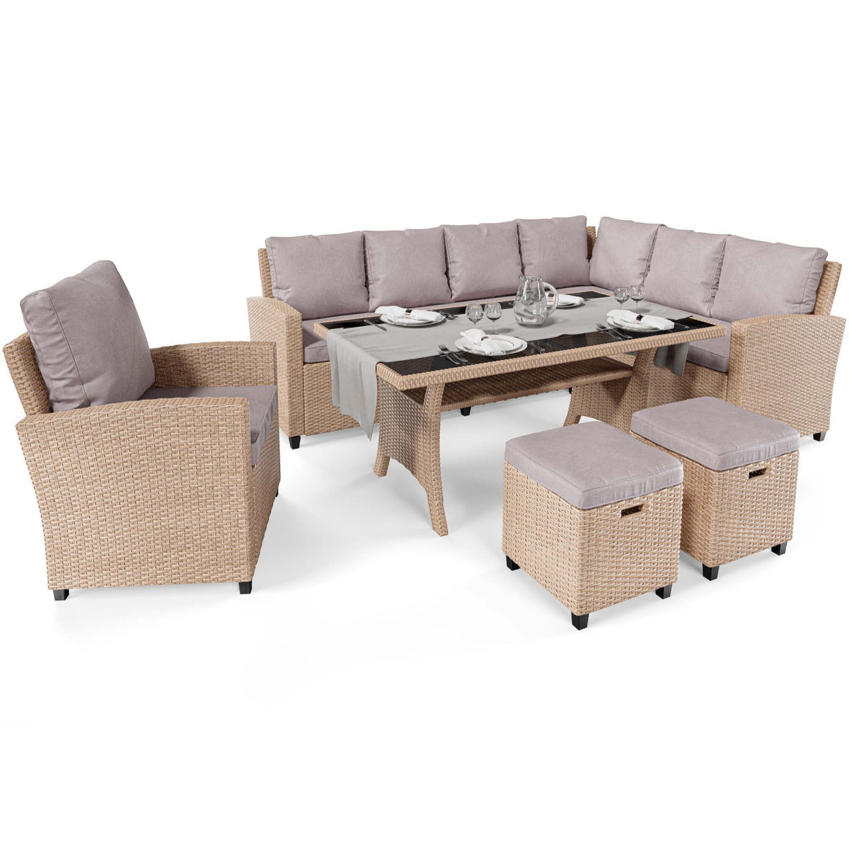 ROSSANO garden furniture DV-042GF - Beige/Light Grey