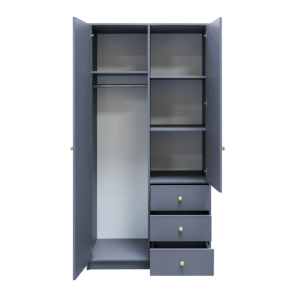 Wardrobe SIENA II D2 Plum + Mirror