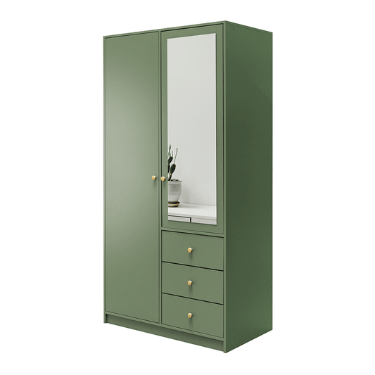 Wardrobe SIENA II D2 Bottle Green + Mirror