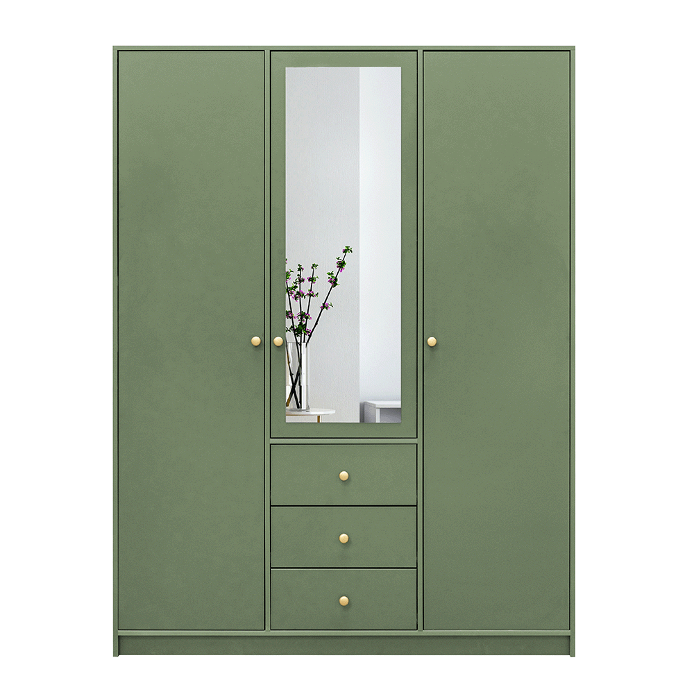 Wardrobe SIENA II D3 Bottle Green + Mirror