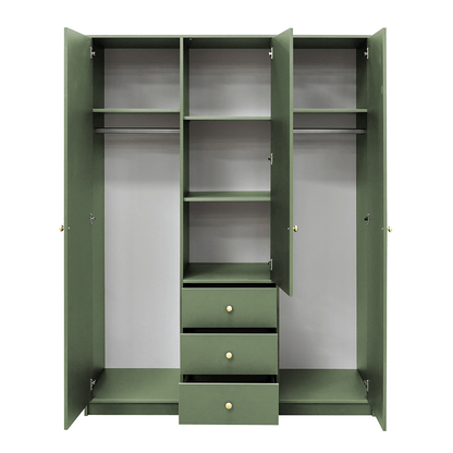 Wardrobe SIENA II D3 Dark Blue + Mirror