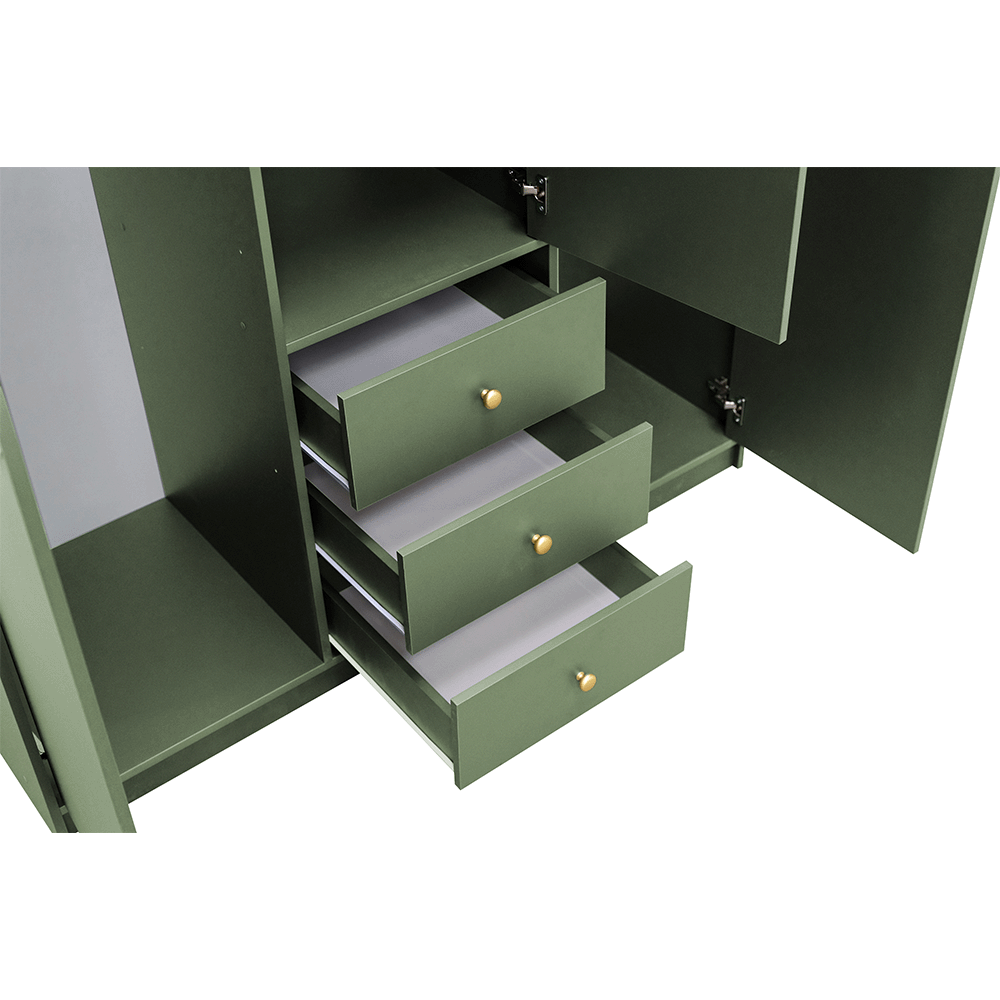 Wardrobe SIENA II D3 Bottle Green + Mirror