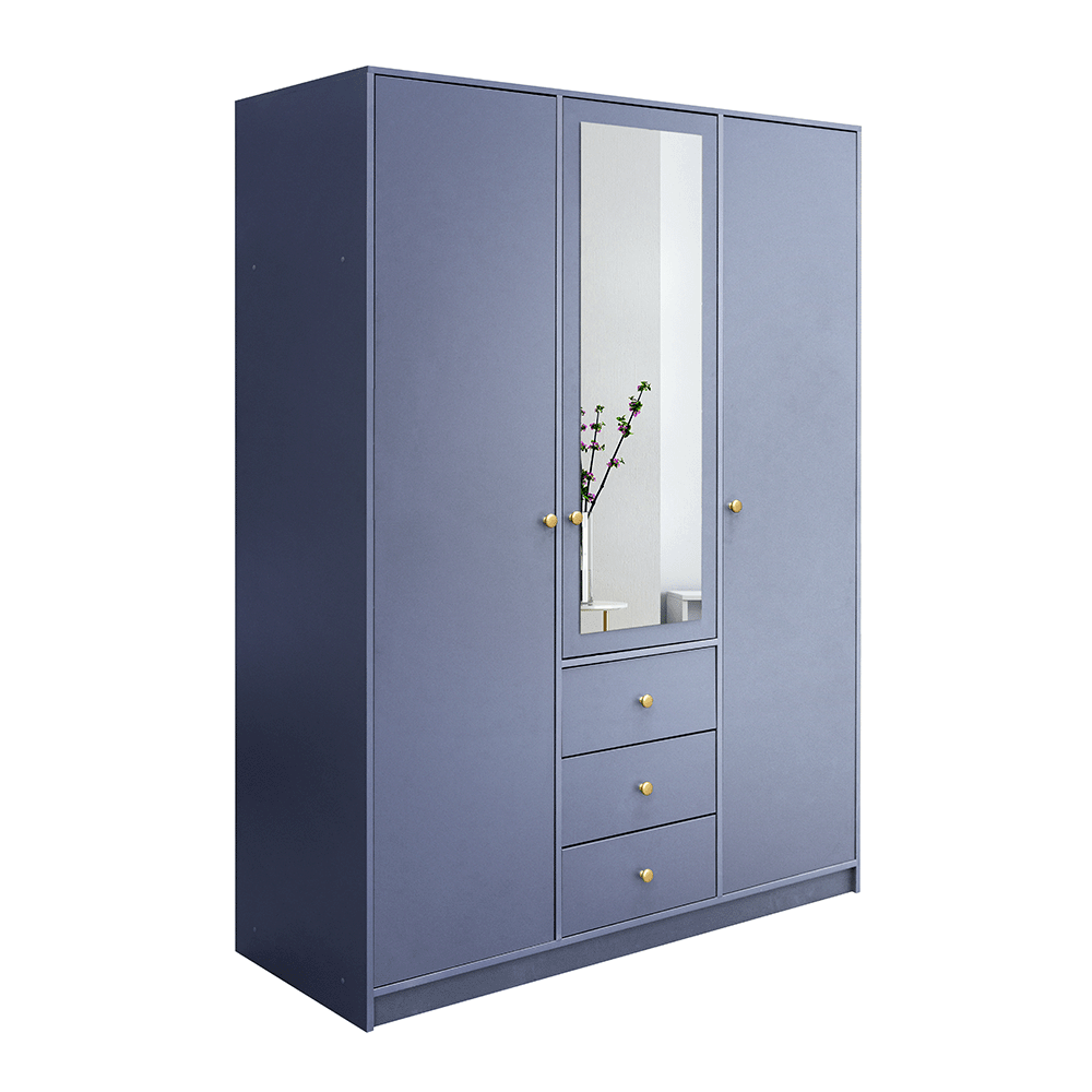 Wardrobe SIENA II D3 Dull Blue + Mirror