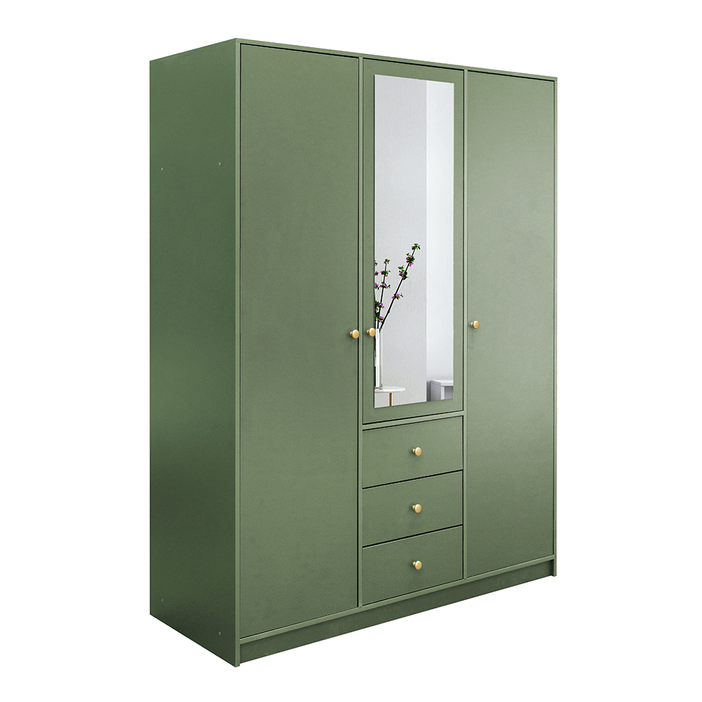Wardrobe SIENA II D3 Bottle Green + Mirror