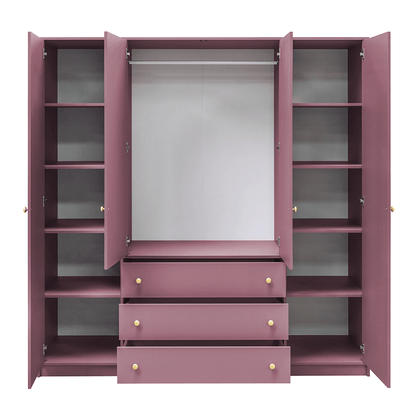 Wardrobe SIENA II D4 Plum + Mirror