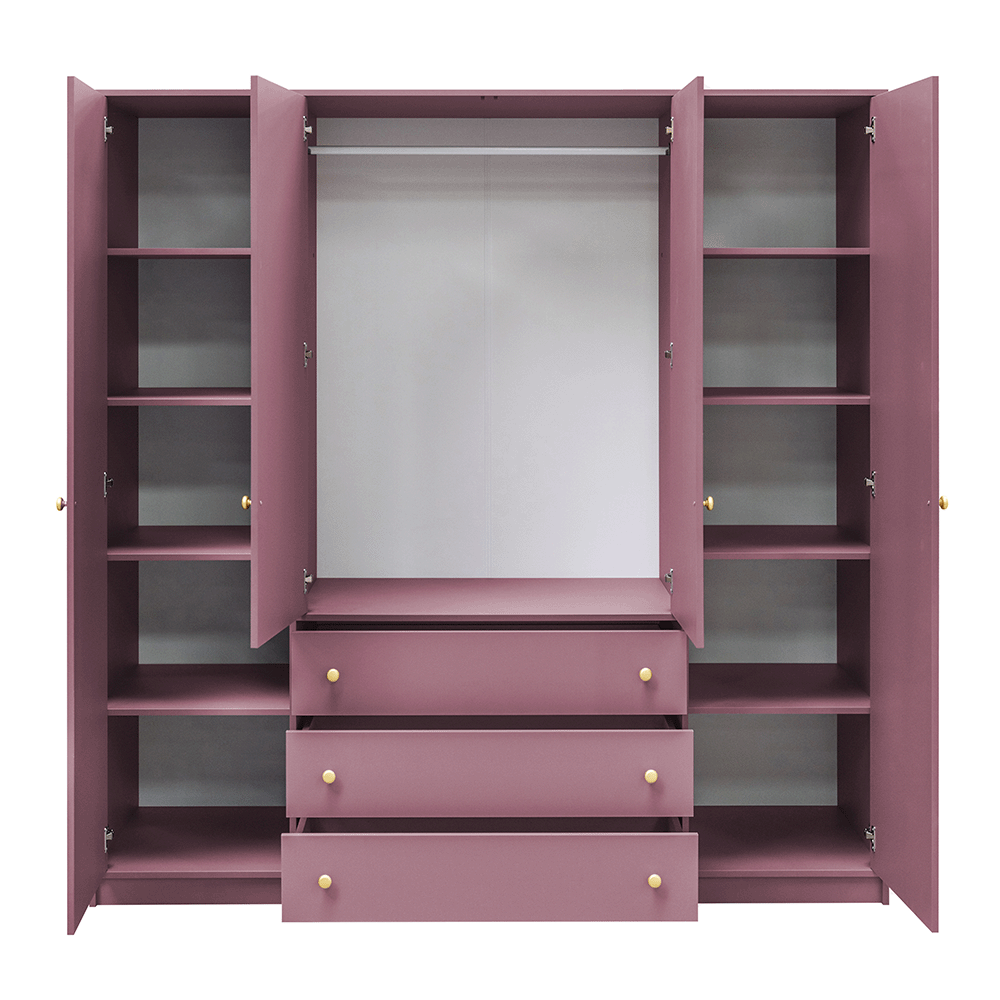Wardrobe SIENA II D4 Dull Blue + Mirror