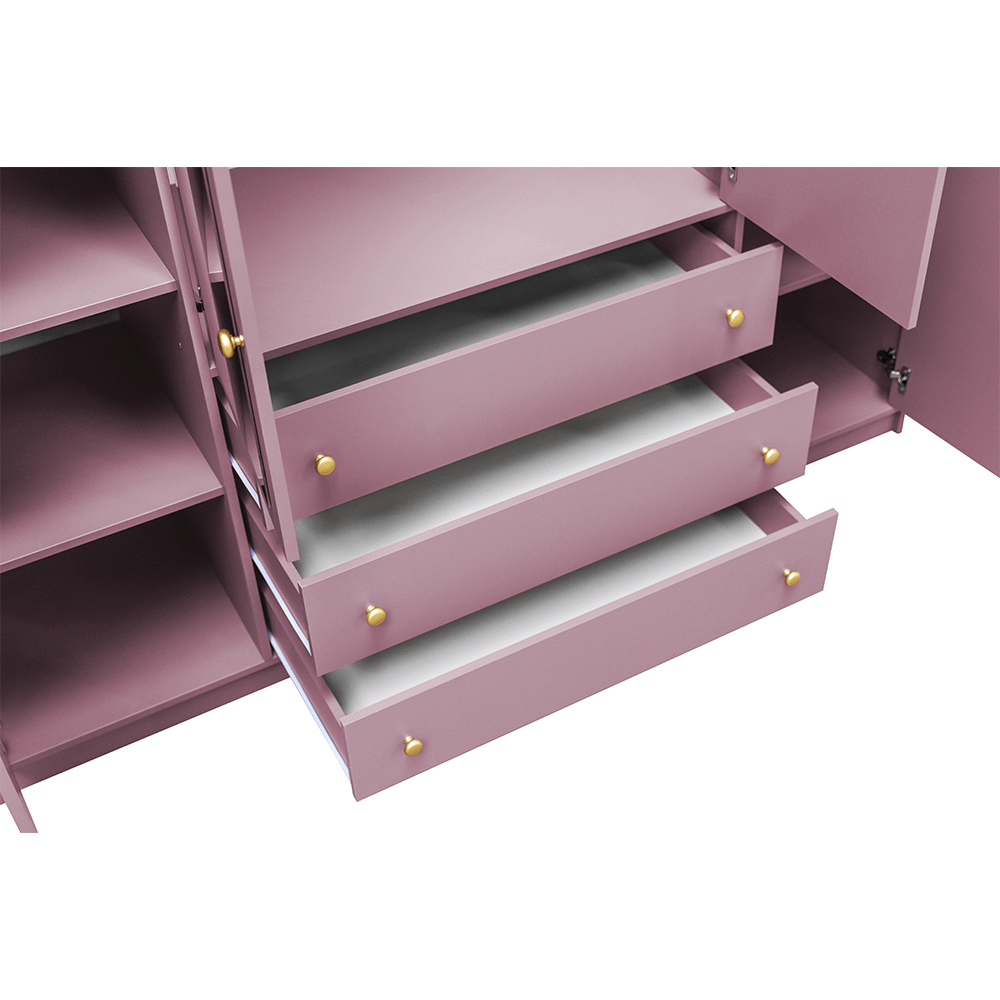 Wardrobe SIENA II D4 Plum + Mirror