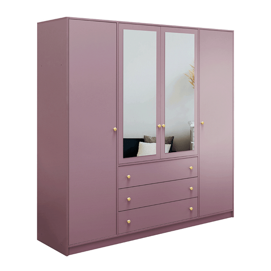 Wardrobe SIENA II D4 Plum + Mirror