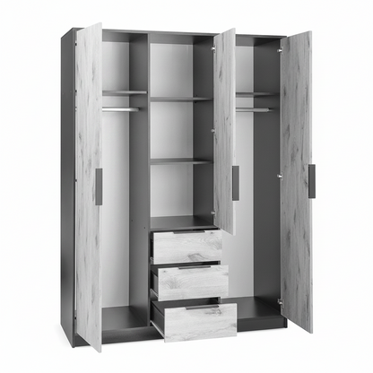 Wardrobe LATI D3 Oak Wotan / Cashmere