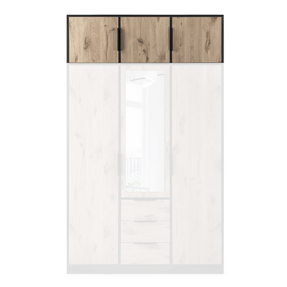 Wardrobe extension LATI D3 Black / Oak Viking