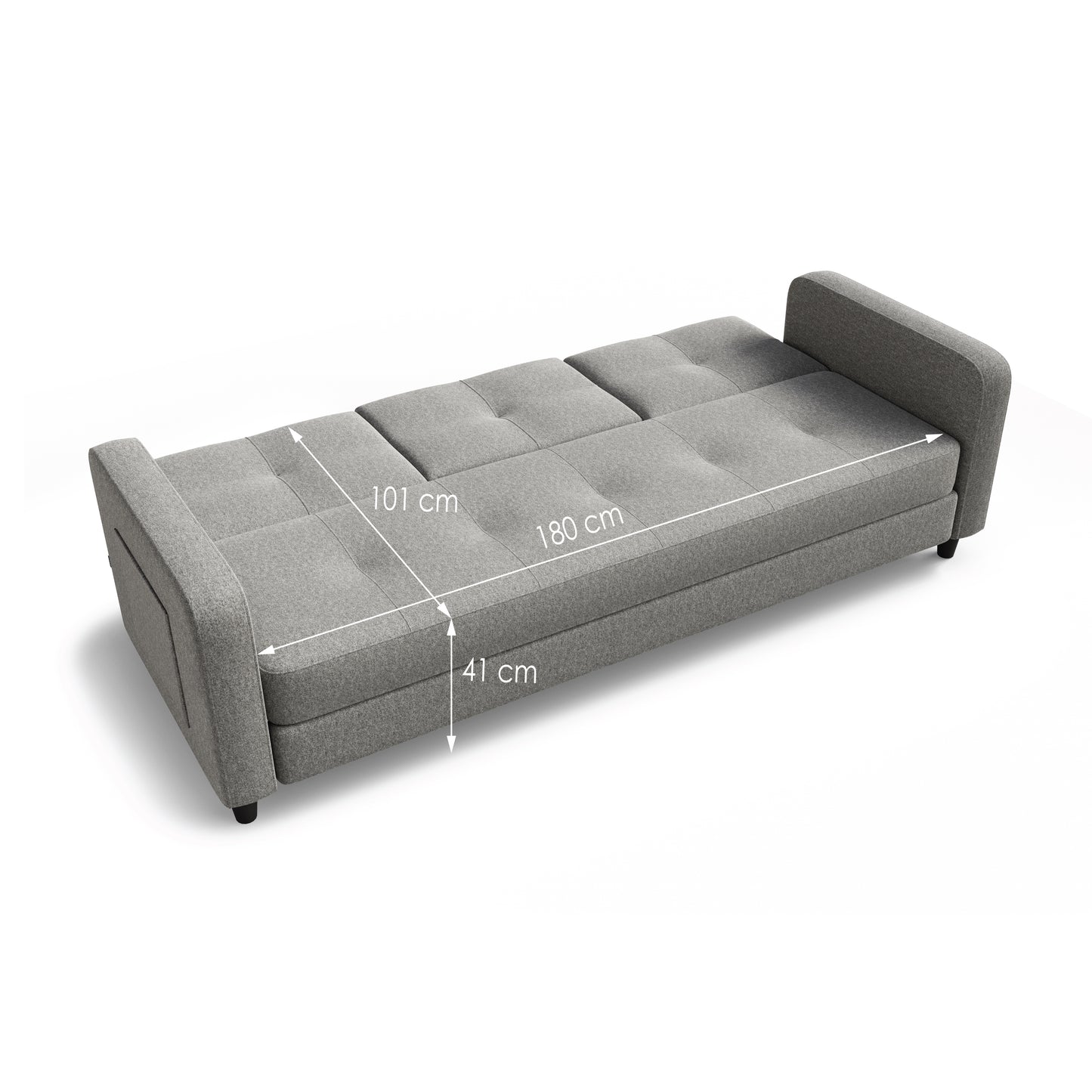 Sofa bed Agnes DF-008SB - Dark grey