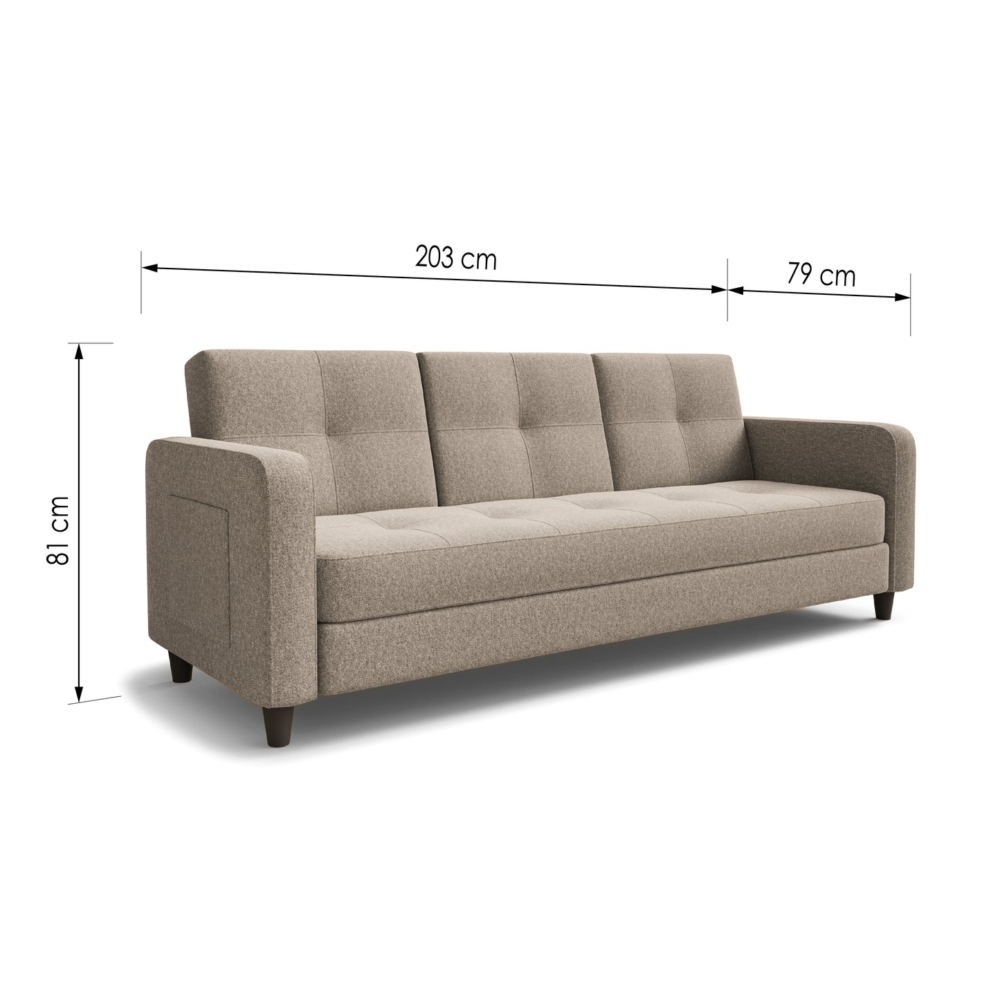 Sofa bed Agnes DF-008SB - Linen beige
