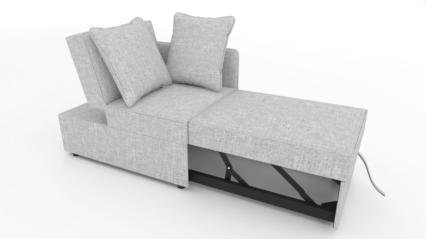Sofa bed Lelani DF-015SBR right-hand - Grey
