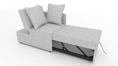 Sofa bed Lelani DF-015SBR right-hand - Grey