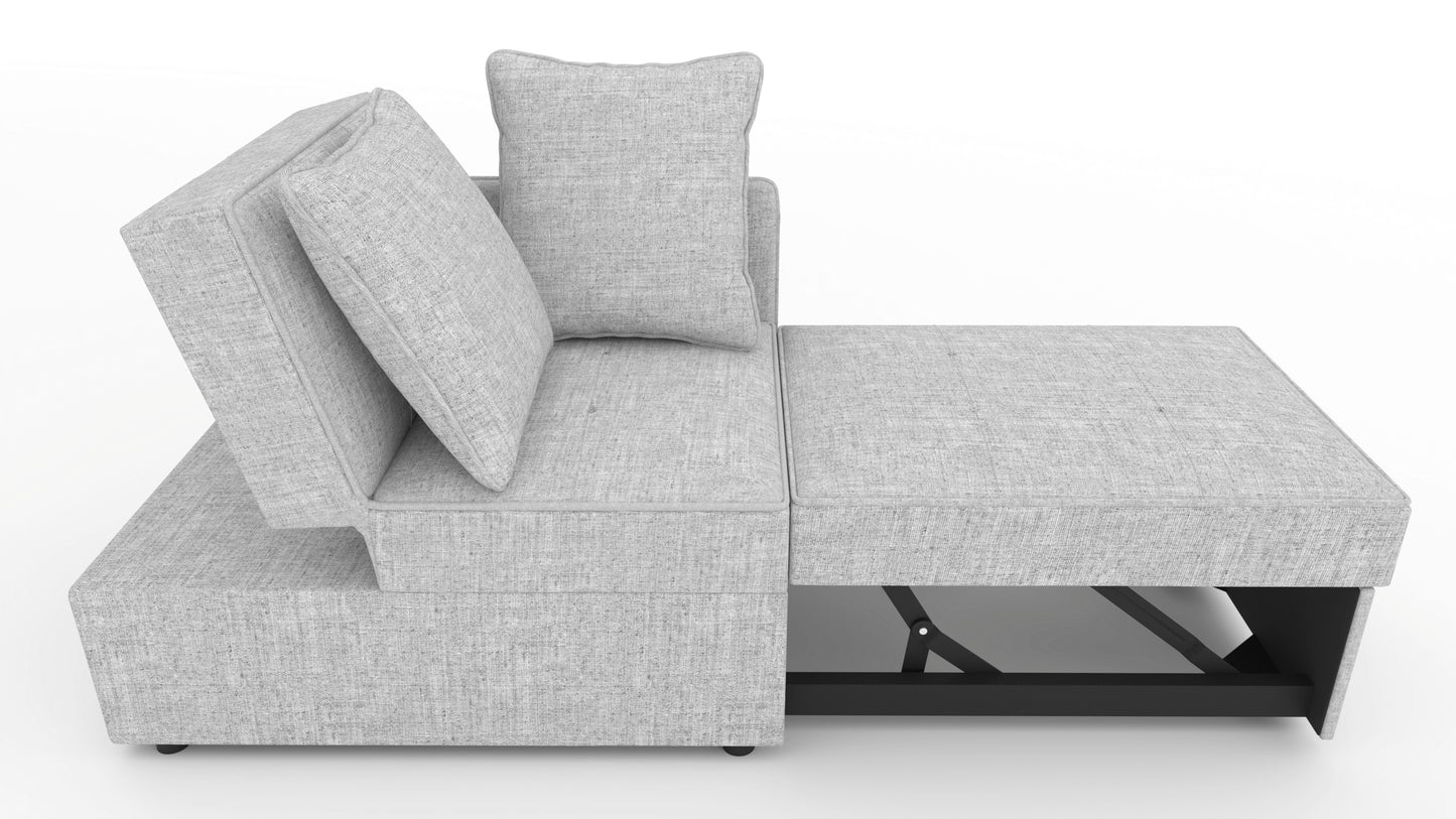 Sofa bed Lelani DF-015SBR right-hand - Grey