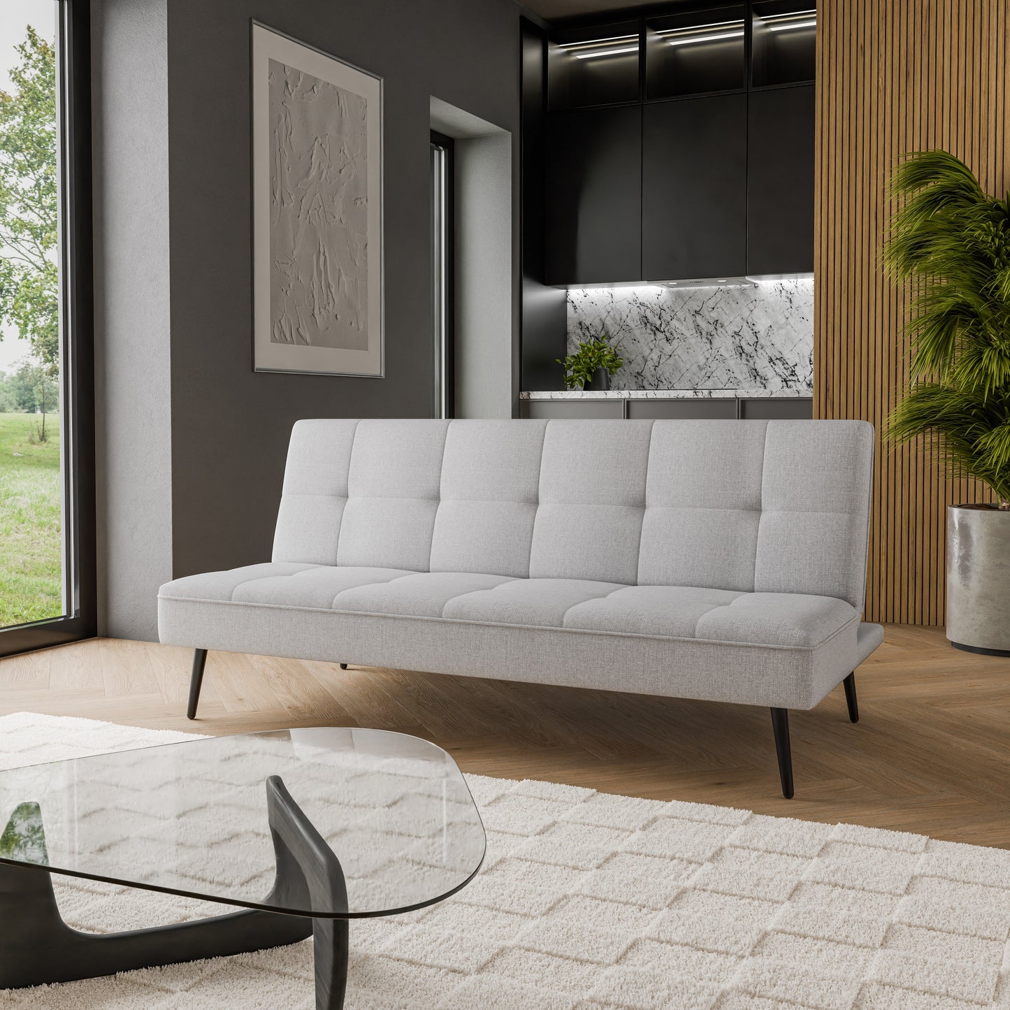 Sofa bed Ronnie DF-013SB - Light grey