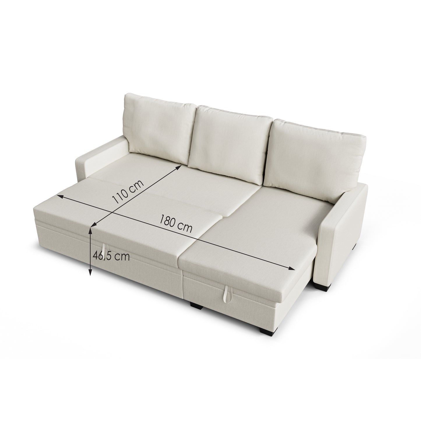 Corner sofa bed Susanne DF-017CSB reversible - Cream