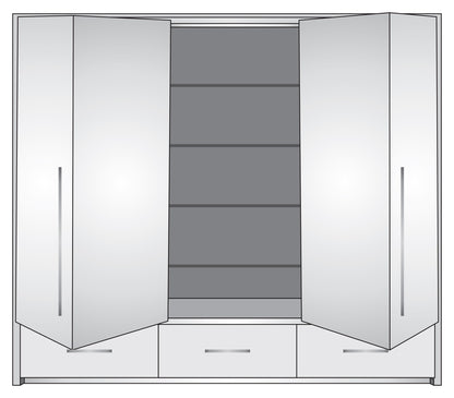 TOLEDO 255 Wardrobe White