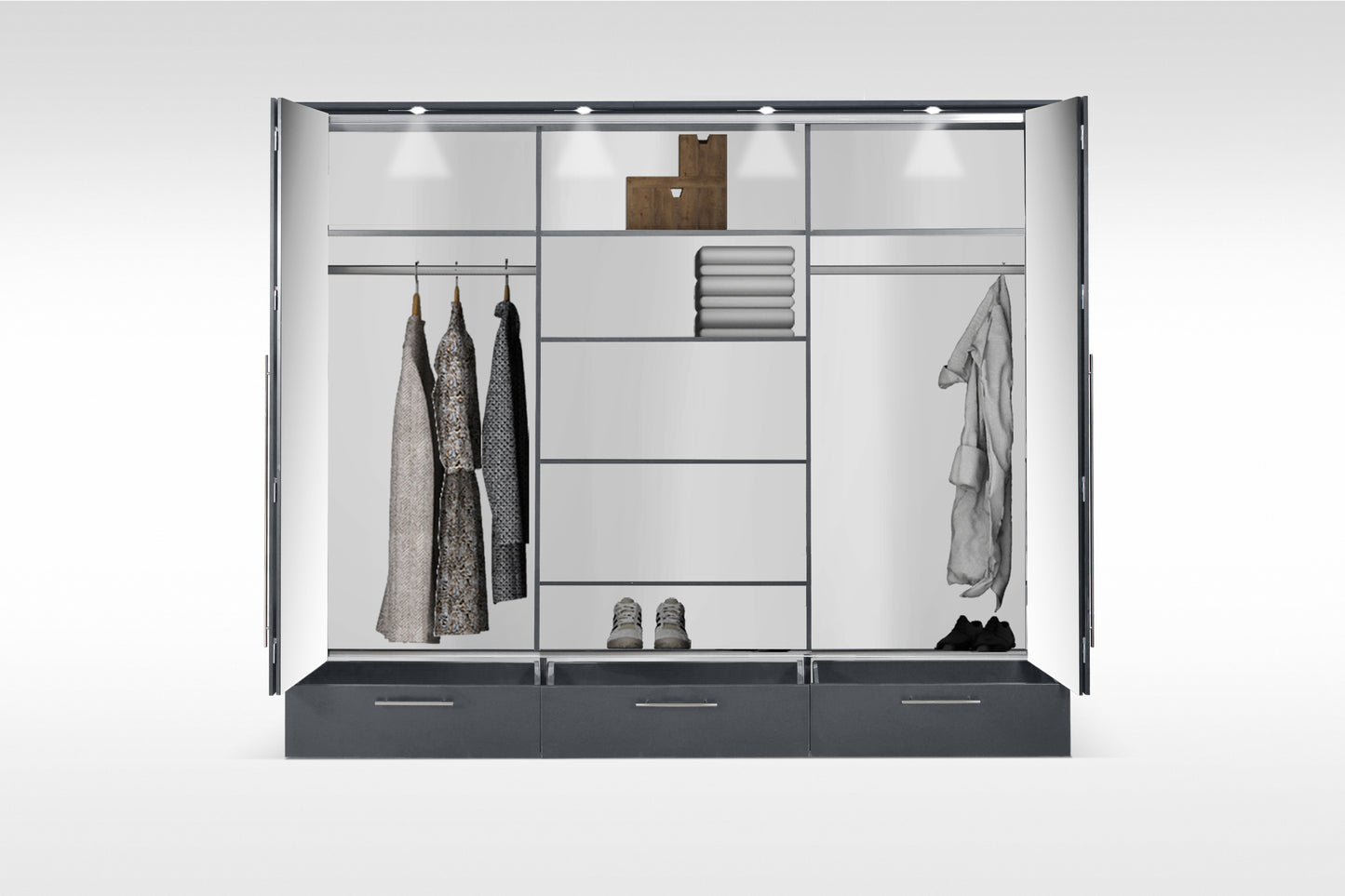 TOLEDO 255 Wardrobe White