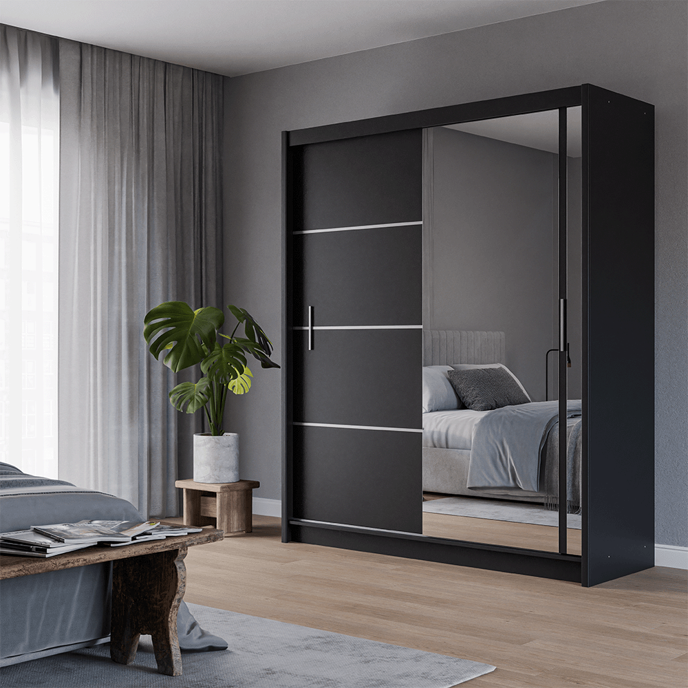 Wardrobe VISTA 180 Black