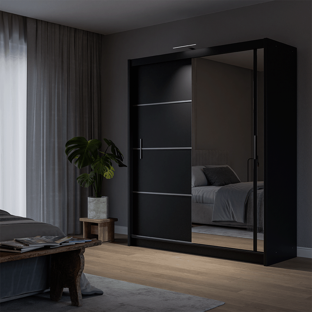 Wardrobe VISTA 180 Black