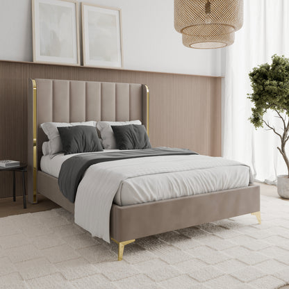 Bed  William DF-201UB_DB - Beige