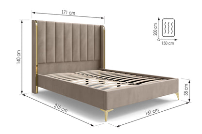 Bed  William DF-201UB_K - Beige