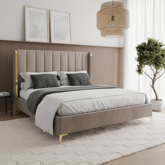 Bed  William DF-201UB_SK - Beige