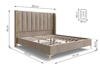 Bed  William DF-201UB_SK - Beige