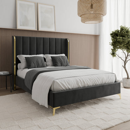 Bed  William DF-201UB_K - Black