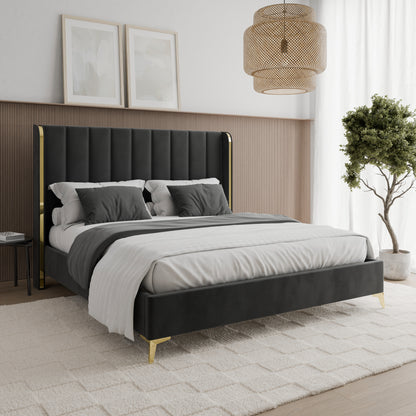Bed  William DF-201UB_SK - Black