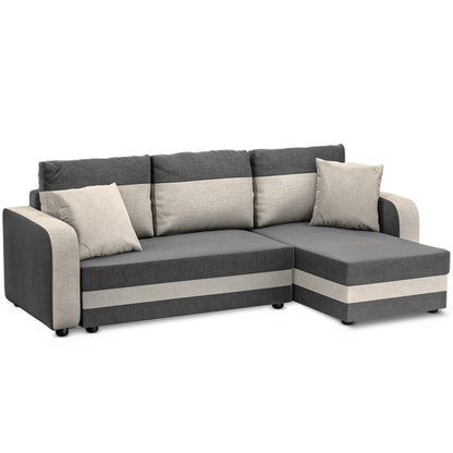 Corner sofa bed Hamlet DF-025CSB - Dark Grey/Light Beige (Lux 06/01)