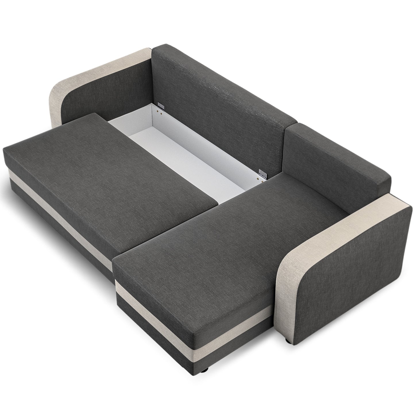 Corner sofa bed Hamlet DF-025CSB - Dark Grey/Light Beige (Lux 06/01)
