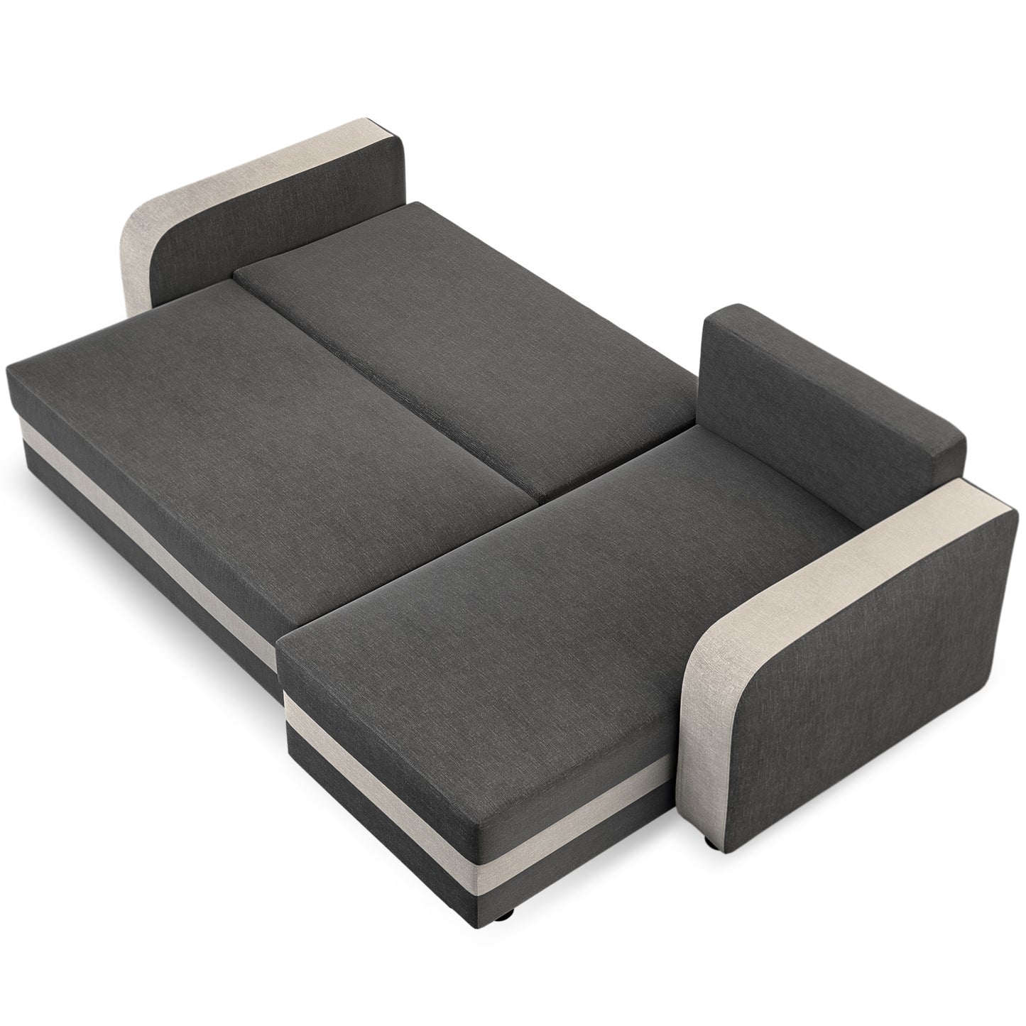 Corner sofa bed Hamlet DF-025CSB - Dark Grey/Light Beige (Lux 06/01)
