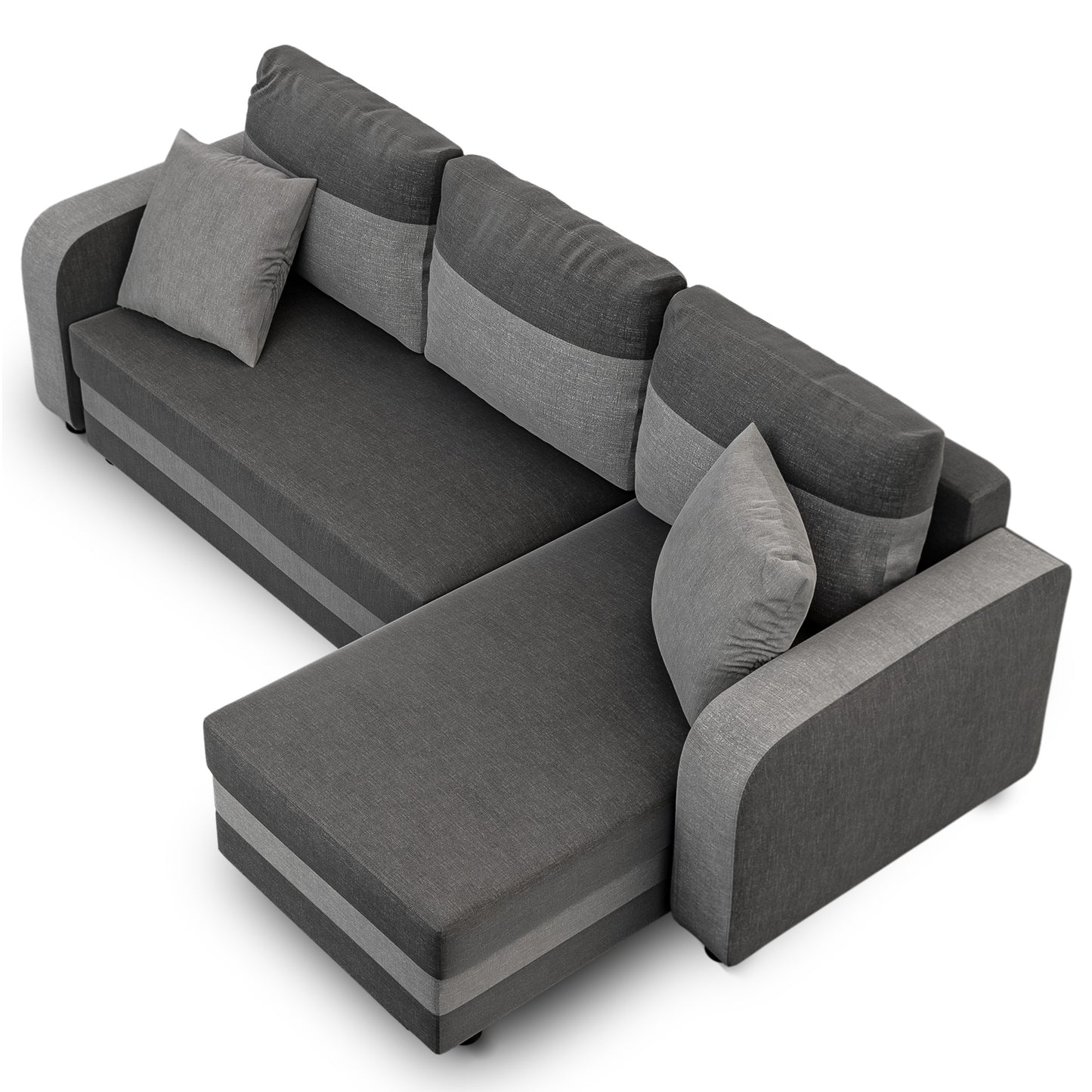Corner sofa bed Hamlet DF-025CSB - Dark Grey/Light Grey (Lux 06/05)