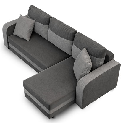 Corner sofa bed Hamlet DF-025CSB - Dark Grey/Light Grey (Lux 06/05)