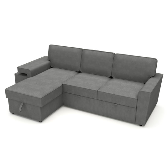 Corner sofa bed Everly DF-019CSB reversible - Graphite
